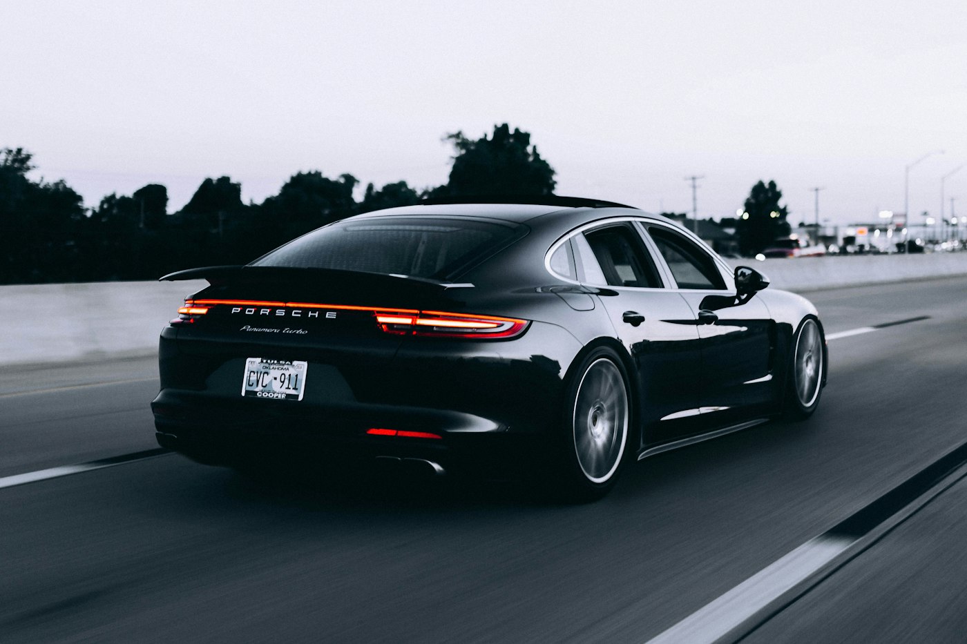 Performance coupe in warm evening light